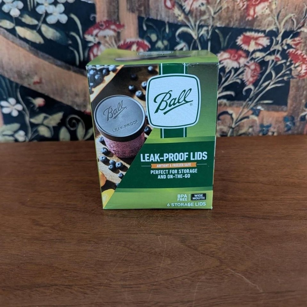 NEW Ball Leak-Proof Storage Lids, Wide Mouth (Box Of 6)